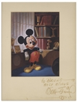 Walt Disney Signed Print of Mickey Mouse for Mickeys 25th Anniversary -- With Phil Sears COA